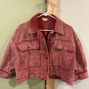 Cute cropped chord jacket